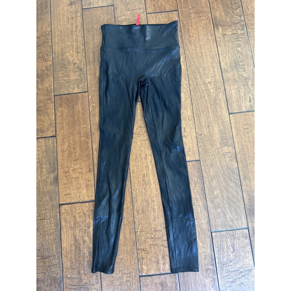 Spanx Faux Leather Black leggings Sz Small